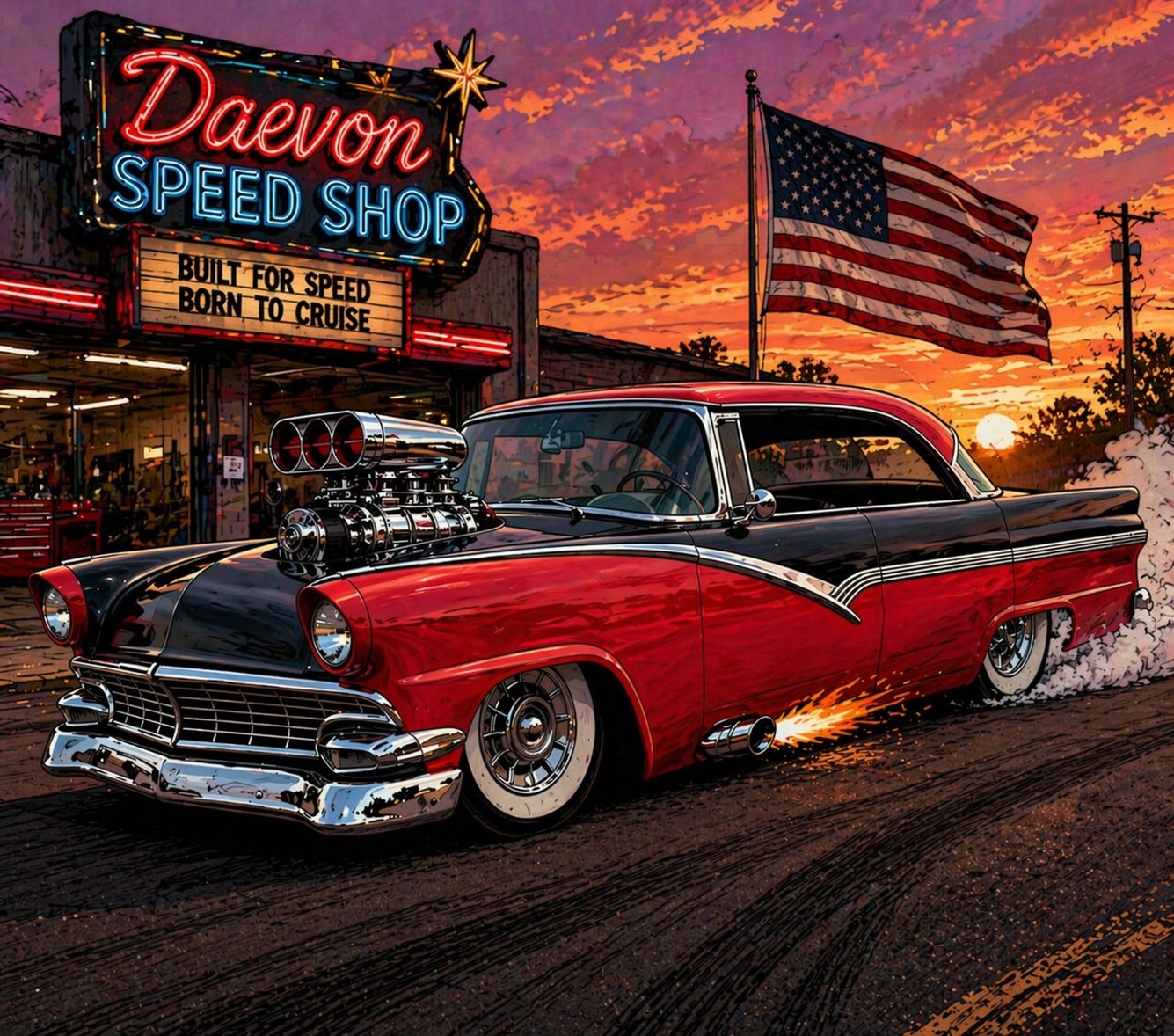 Fairlane speed shop print