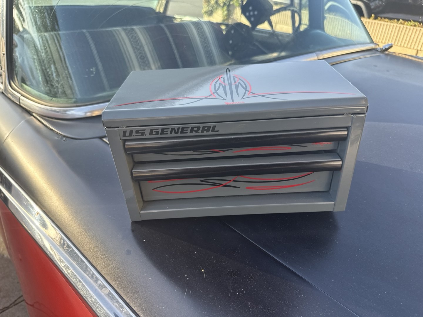 Gray custom toolbox