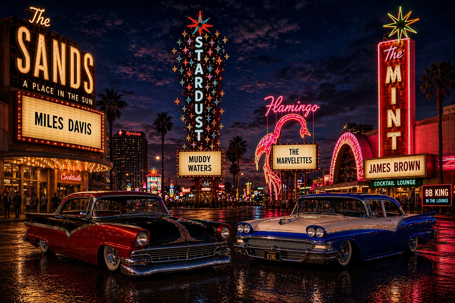 Daevon Garage Vegas poster scene